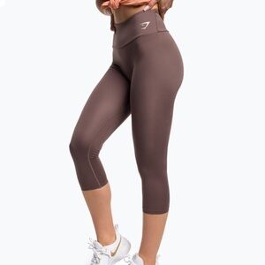 NEW Gymshark Training leggings 7/8 penny brown. Size X-Small